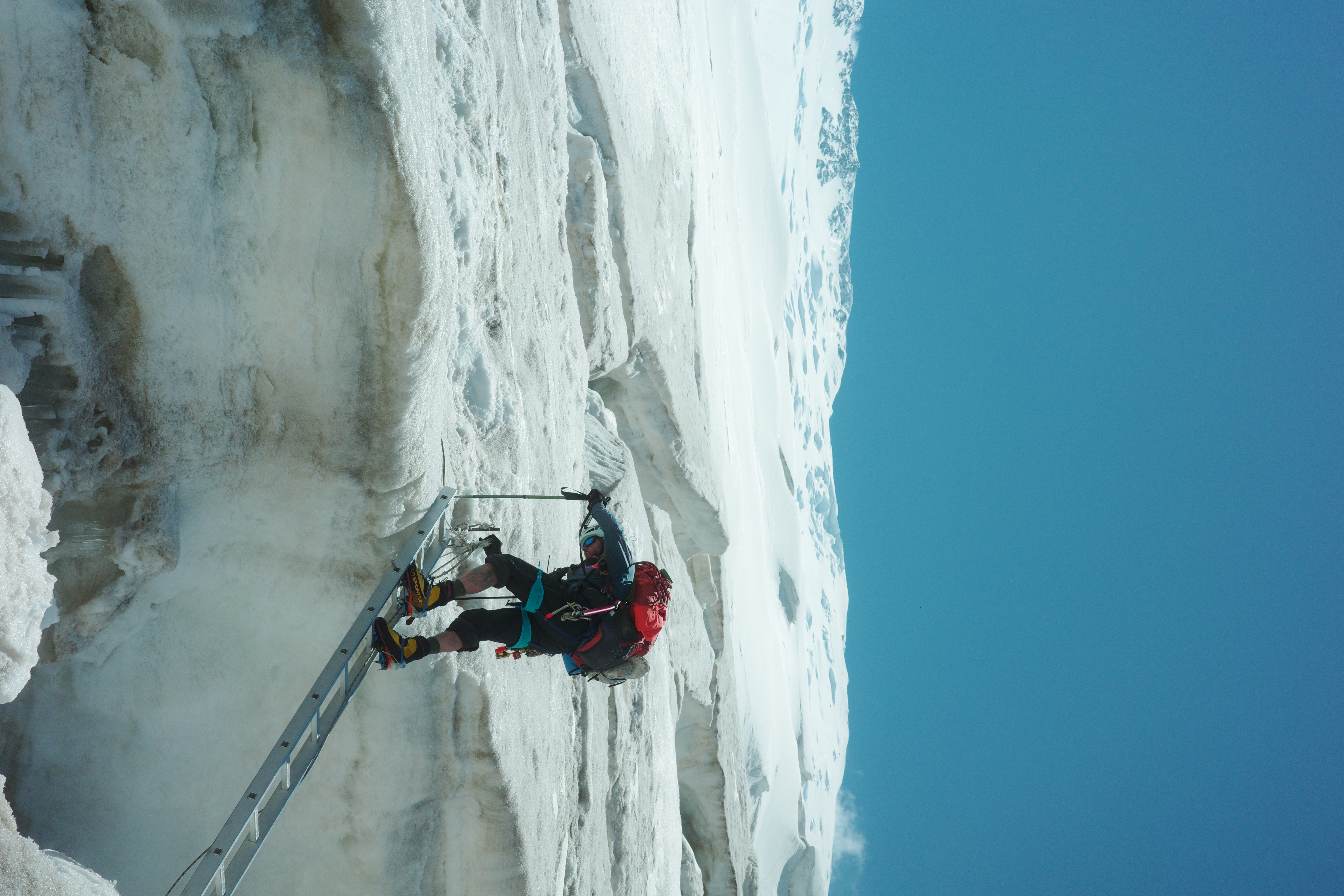 crossing crevasse
